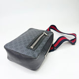 GUCCI NAVY CANVAS SIDE BACKPACK