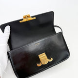 CELINE CLAUDE TRIOMPHE BLK LEA SHOULDER BAG - BLuxe Boutique