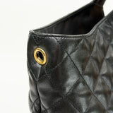 SAINT LAURENT ICARE MAXI IN BLK LMBSKIN LEA + POUCH