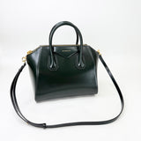 GIVENCHY SMALL ANTIGONA IN DARK GREEN SMOOTH LEATHER & GHW