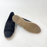 CHANEL BLK TWEED ESPADRILLES sz 39