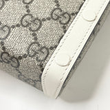 GUCCI HORSEBIT 1955 SUPREME CANVAS & WHT LEA MINI CROSSBODY BAG 