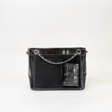 CHANEL BLK PATENT & PONY HAIR TOTE - BLuxe Boutique
