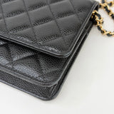 CHANEL CLASSIC WOC IN BLK CAVIAR LEA & GHW