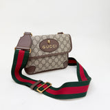 GUCCI NEO SUPREME CANVAS DOUBLE FLAP MESSENGER - BLuxe Boutique