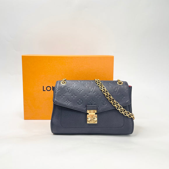 LOUIS VUITTON SAINT GERMAIN PM IN NAVY EMPREINTE LEA & GHW