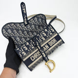 CHRISTIAN DIOR OBLIQUE SLIM SADDLE POUCH/CROSSBODY