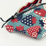 GUCCI MULTI COLOR STRAWBERRY PRINT COATED CANVAS MINI BELT BAG