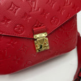 LOUIS VUITTON POCHETTE METIS IN RED EMPREINTE LEA & GHW - BLuxe Boutique