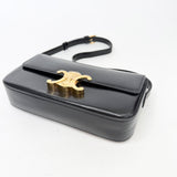 CELINE CLAUDE TRIOMPHE BLK LEA SHOULDER BAG - BLuxe Boutique