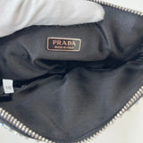 PRADA TRIANGLE CROSSBODY IN CRYSTAL & BLK SATIN