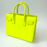 SAINT LAURENT SAC DE JOUR NANO IN NEON YELLOW SMOOTH LEA & ROSE GOLD HW