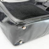 CHANEL BLK PATENT & PONY HAIR TOTE - BLuxe Boutique