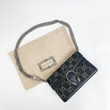 GUCCI DIONYSUS BLK DENIM SUPREME SUPER MINI CROSSBODY/ BELT BAG