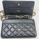 CHANEL CLASSIC WOC IN BLK LMBSKIN & GHW