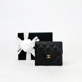 CHANEL CLASSIC FLAP WALLET IN BLK CAVIAR LEA & GHW - BLuxe Boutique