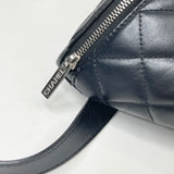 CHANEL BLK QUILTED LMSKIN W SHW BUM/BELT BAG