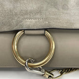 CHLOE FAYE MOTT GREY LEATHER CROSSBODY BAG