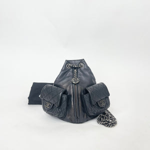 CHANEL MINI BACKPACK IS BACK IN BLK LEA & RHW