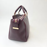 GIVENCHY HGD BURGUNDY LEA 2 WAY TOTE BAG
