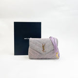 SAINT LAURENT TOY LOULOU IN LILAC DENIM & LEA WITH GHW * HARD TO GET *