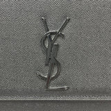SAINT LAURENT KATE IN BLK GRAIN DE POUDRE EMBOSSED LEATHER & BHW