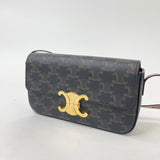 CELINE CLAUDE TRIOMPHE CANVAS & LEA SHOULDER CARRY BAG