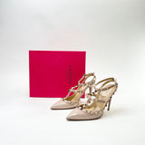 VALENTINO ROCKSTUD POUDRE PATENT LEA PUMPS sz 39