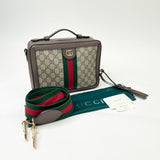 GUCCI OPHIDIA SUPREME CANVAS SQUARE TOP HANDLE & CROSSBODY