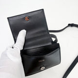 CHRISTIAN DIOR BLUE OBLIQUE FLAP CARD HOLDER ON STRAP/ WOC  - BLuxe Boutique