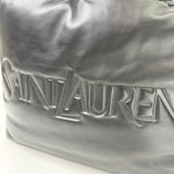 SAINT LAURENT YSL BLK LAMBSKIN LEA PUFFER XL TOTE/ AIRPORT BAG 