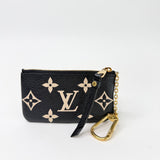 LOUIS VUITTON BICOLOUR EMPREINTE MONO LEA ZIP KEY POUCH
