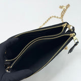 LOUIS VUITTON DOUBLE ZIP POCHETTE CROSSBODY IN BLK EMPREINTE LEA