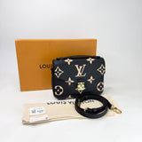 LOUIS VUITTON POCHETTE METIS IN BLK/ BEIGE MONO EMPREINTE LEA & GHW