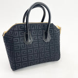 GIVENCHY MINI ANTIGONA IN 4G BLK EMBROIDERED CANVAS