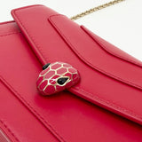 BVULGARI SERPENTI FOREVER RED LEA CHAIN WALLET - BLuxe Boutique