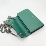 GUCCI EMERALD LEA & CRYSTAL DIONYSUS MINI CHAIN WALLET/ CROSSBODY