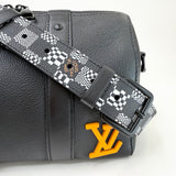 LIMITED EDITION LOUIS VUITTON CITY KEEPALL CROSSBODY IN BLK TAURILLON LEA - BLuxe Boutique