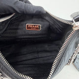 PRADA RE EDITION 2005 SHOULDER BAG IN BLK NYLON & SHW