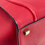 CELINE MEDIUM PHANTOM LUGGAGE IN RED CALF SKIN PEBBLED LEA