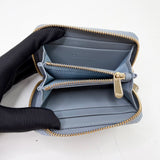 CHRISTIAN DIOR LADY DIOR VOYAGEUR GREY LAMBSKIN WALLET 