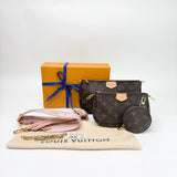 LOUIS VUITTON MULTI POCHETTE ACCESSORIES W PINK STRAP