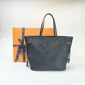 LOUIS VUITTON NEVERFULL MM BLK EMPREINTE LEA