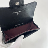 CHANEL CLASSIC FLAP CARD HOLDER IN BLK CAVIAR LEA W SHW