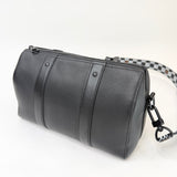 LIMITED EDITION LOUIS VUITTON CITY KEEPALL CROSSBODY IN BLK TAURILLON LEA - BLuxe Boutique