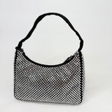 PRADA MINI RE EDITION 2000 IN CRYSTAL & BLK SATIN - BLuxe Boutique