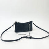 LOUIS VUITTON EASY POUCH ON STRAP CROSSBODY IN BLK EPI LEA W SHW