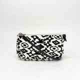 LIMITED EDITION LOUIS VUITTON X URS FISCHER TUFTED MONO BLK & WHT POCHETTE ACCESSORIES - BLuxe Boutique