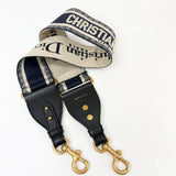 CHRISTIAN DIOR BLUE OBLIQUE JACQUARD MINI SADDLE + GUITAR STRAP - BLuxe Boutique