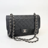 CHANEL LARGE CLASSIC DOUBLE FLAP IN BLK CAVIAR LEA & SHW - BLuxe Boutique
